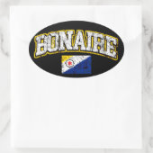 ボネア国旗 楕円形シール (バッグ)