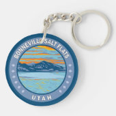 ボネビルソルトフラッツユタトラベルアートヴィンテージ キーホルダー (裏面)