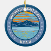 ボネビルソルトフラッツユタトラベルアートヴィンテージ セラミックオーナメント (裏面)
