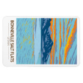 ボネビルソルトフラッツユタトラベルアートヴィンテージ マグネット (横)