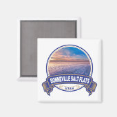 ボネビルソルトフラッツユタトラベルバッジ マグネット (正面/裏面)