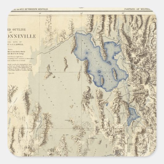 ボネビル湖の概要を復元 スクエアシール (正面)