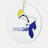 ボネールの地図の旗 セラミックオーナメント (左)