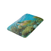 ボネールの浅い礁のアオウミガメ バスマット (アングル)