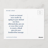 ボネールを着た ポストカード (裏面)