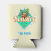 ボネールカリブのレトロ休暇ヴィンテージ島 缶クーラー (裏面)