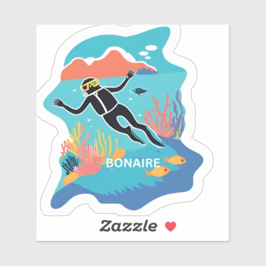 ボネール一つの幸せな島 シール (シート)