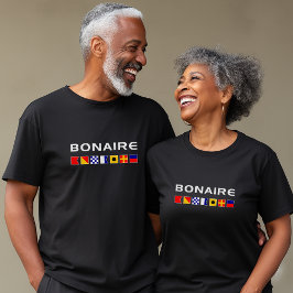 ボネール航海の海洋帆走旗ダークカラー Tシャツ