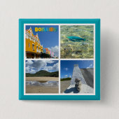ボネール風景写真コラージュ 缶バッジ (正面)