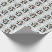 ボノボキュートベビーパステルウォーターカラーパターン ラッピングペーパー (角)