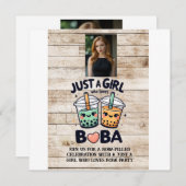 ボバが大好きな女の子 招待状 (正面/裏面)