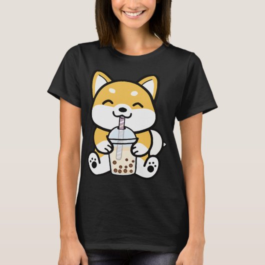 ボバコルギ | Milk Tea | Corgi Lover Tシャツ (正面)