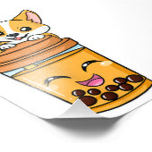 ボバタピオカ真珠バブルミルクティードリンクコルギDo フォトプリント (角)