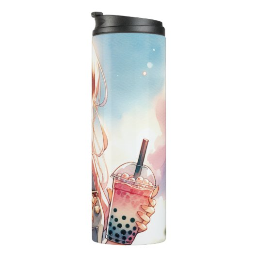 ボバティーを持つかわいいアニメの少女|過去記事 タンブラー (回転右)