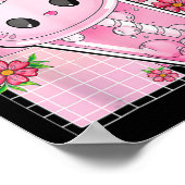 ボバティーキャットバブルティーかわいいアニメ日本のガール ポスター (角)