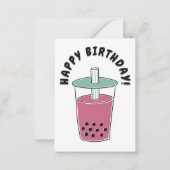 ボバティーギフトカード/キャッシュホルダー「ハッピーバースデー!」 ノートカード (正面)