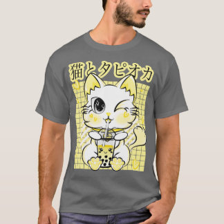 ボバティーテイクネコかわいいキャットパステルレトロスティ Tシャツ