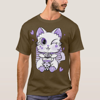 ボバティードリンクかわいい猫ボバ Tシャツ