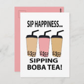 ボバティーバブルティーボバティー ポストカード (正面/裏面)