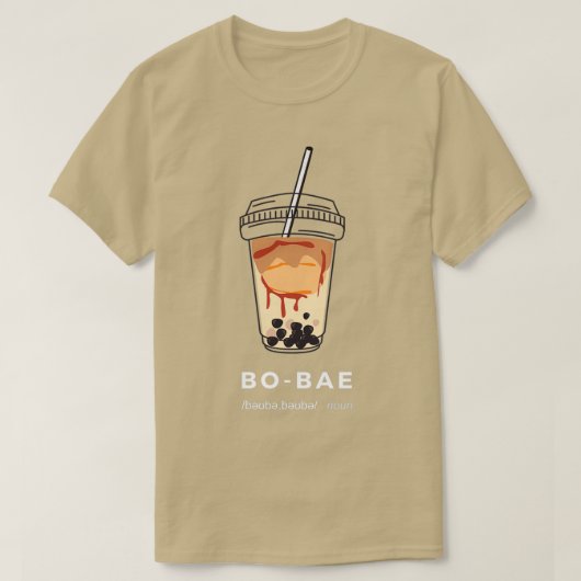 ボバティーバブルミルクティー1 Tシャツ (デザイン正面)