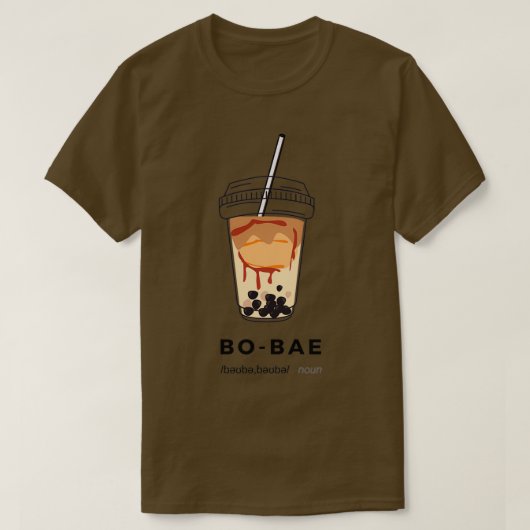 ボバティーバブルミルクティー Tシャツ (デザイン正面)