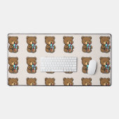 ボバティー、バブルミルクティー デスクマット (キーボード&マウス)