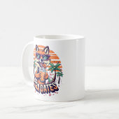 ボバデイツトレンディークールキツネ飲むボバティー コーヒーマグカップ (正面左)