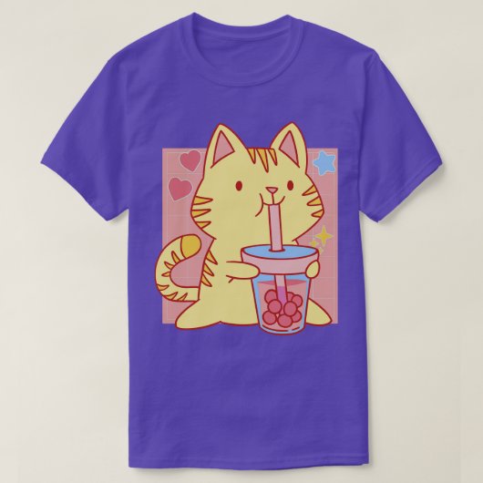 ボバネコかわいい Tシャツ (デザイン正面)