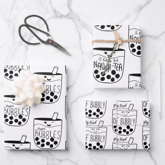 ボバブルティーいけなバチェロレッテ ラッピングペーパーシート (正面)