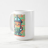 ボバブルティーかわいいかわいい漫画 コーヒーマグカップ (正面左)