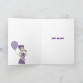 ボバブルティーアニメガール誕生日 カード (内部)