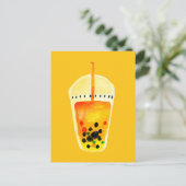 ボバブルティーアートイラストレーション ポストカード (スタンド正面)