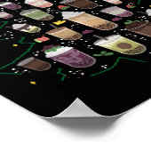 ボバブルティークリスマスツリー ポスター (角)