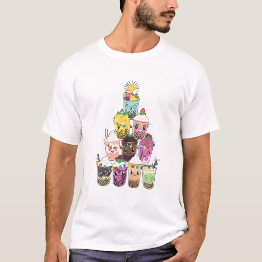 ボバブルティークリスマスツリー Tシャツ (正面)