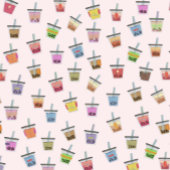 ボバブルティーパターン(の模様が)あるピンクカラフルかわいい トートバッグ