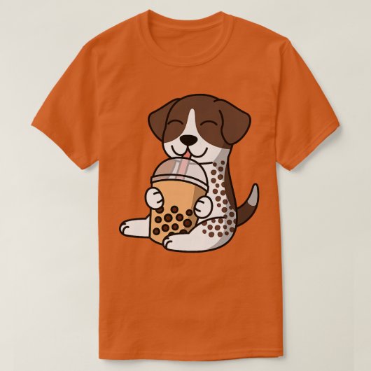 ボバブルミルクティードイツ短調ポインタDo Tシャツ (デザイン正面)