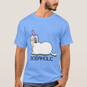 ボバホリックのピクセルキャットがボバティーを愛する Tシャツ