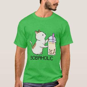 ボバホリックピクセル子猫ラブボバティー Tシャツ