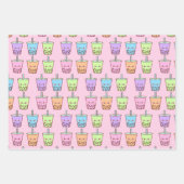 ボバミルクティー味 ラッピングペーパーシート (正面2)