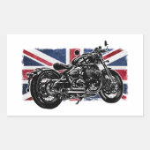 ボバーバイク、ヴィンテージバイク、素晴らしイギリス 長方形シール (正面)