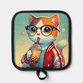 ボバ付猫 鍋敷き