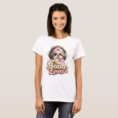 ボバ愛好家のシベリアン・シーツー かわいい犬のTシャツ Tシャツ (正面フル)