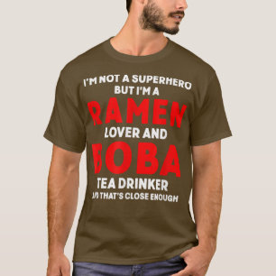 ボバ茶ラーメンかわいいかわいいバブルミルクティー245 Tシャツ