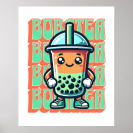 ボバ バブルティー カワイイ かわいい キャラクター ポスター