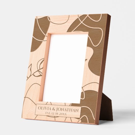 ボパターン(の模様が)あるホカスタムカップル記念日プレゼント レーザー彫刻フレーム (左)