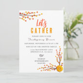 ボパーソナライズされたエレガントタ自然感謝祭 招待状 (スタンド正面)