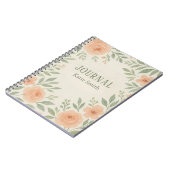 ボパーソナライズされたタニカルフローラ水彩 ノートブック (左側)