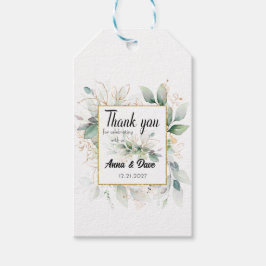 ボパーソナライズされたタニカル結婚式の引き出物ありがとう ギフトタグ