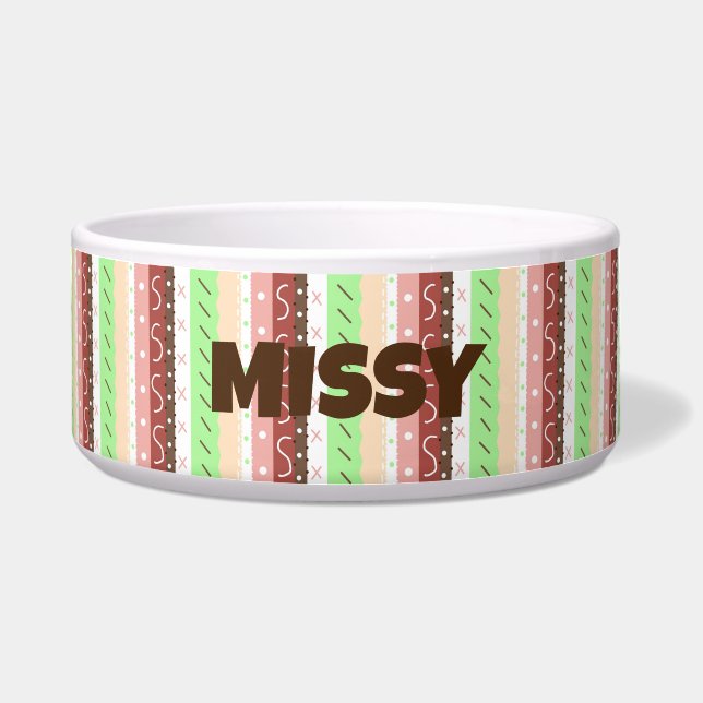 ボパーソナライズされたホ模様 ボウル (正面)