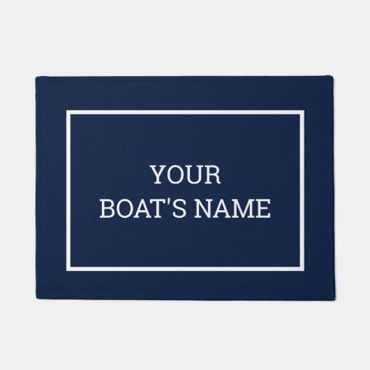 ボパーソナライズされたート名波止場マット ドアマット (正面)